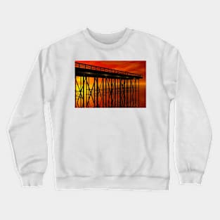 The Pier 38 at Sunset Crewneck Sweatshirt